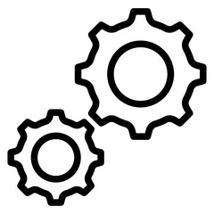 Gear line icon