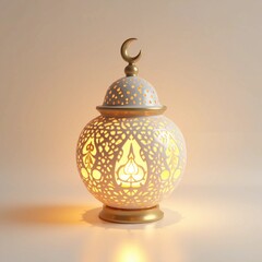 arabic lamp isolated on white background. ramadan illustration with lamp. Eid Mubarak theme