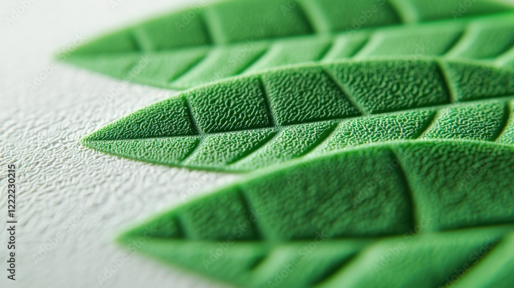 Aufkleber detailed close-up of textured green leaves background with unique patterns and nature inspired desig