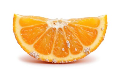 Fresh orange slice with a textured surface