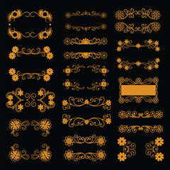 minimalist floral ornament vector design.
