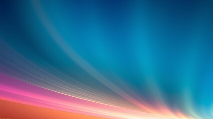 Obraz premium Abstract background image of vibrant teal, pink, and orange hues, ideal for website design or presentation slides, featuring dynamic light streaks.