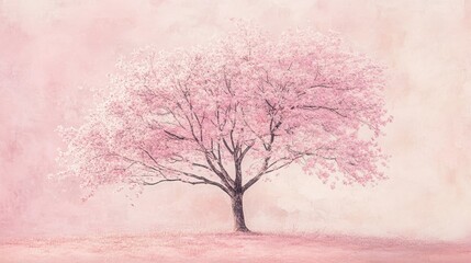 Watercolor Cherry blossom blooming flower,Sakura tree or forest side view,Cherry tree spring flower background,elements for environment and garden,botanical in spring season.