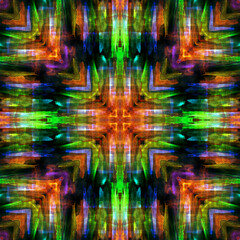 Fototapeta premium Seamless pattern of watercolor abstract texture in shade of green colors. Vibrant and artistic design is perfect for adds a dynamic and colorful touch to backgrounds, prints, and creative projects. 