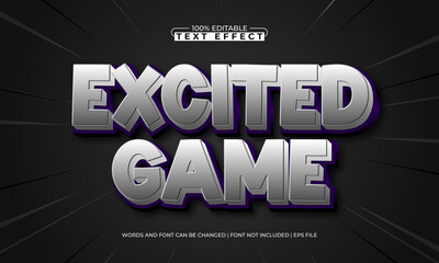 excited game editable text effect with a game and play text style