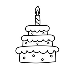 birthday cake with candles