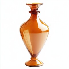 Amber glass vase, studio shot, white background, home decor