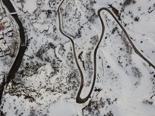 aerial view in Drahna Valley in Turkey