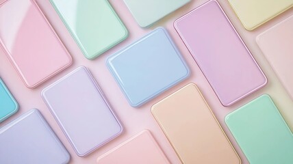 Aesthetic Soft Pastel Colors with Glossy or Matte Finish (Generative AI)