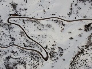 aerial view in Drahna Valley in Turkey