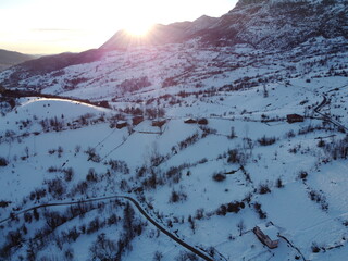 aerial view in Drahna Valley in Turkey