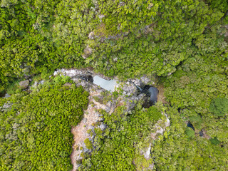 Nature, forest, trees, waterfall and hiking trail, vacation in Madeira