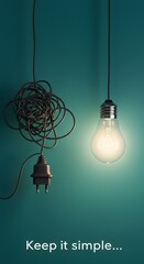Keep it simple business concept for marketing, creativity, project management.
