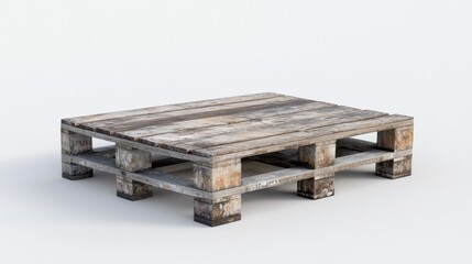 Several carton boxes are evenly stacked on a double-decked pallet in a 3D rendering, isolated against a white background. The arrangement highlights packaging and delivery processes, representing
