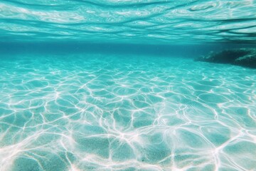 Clear water surface with gentle ripples and soft reflections of the sky, creating a calm and serene natural atmosphere