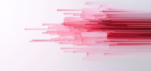 Digital distortion with horizontal and vertical pink lines in a vibrant composition, creating a futuristic and dynamic visual