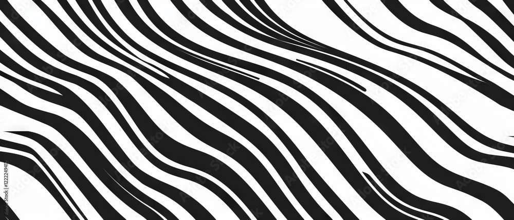 Poster black and white seamless stripe pattern with linear abstract texture – geometric background for flye