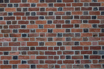 Fototapeta premium Antique brick wall, brown wall background