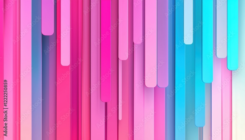 Aufkleber gradient vertical light bars with bold pink and blue transitions, creating a vivid and energetic abs