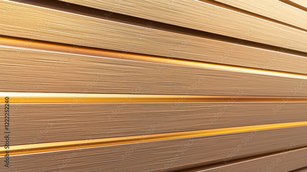 Poster modern brushed gold surface with a glowing highlight, featuring subtle horizontal lines for a refine