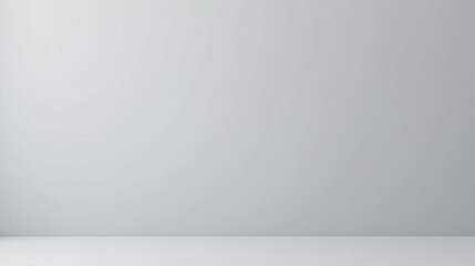A Simple, Clean, and Minimalist Light Gray Room Interior Background with Subtle Shadowing and a Smooth, Seamless Wall Texture Ideal for Mockups, Presentations, and Design Projects