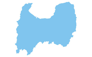 リアルな富山県の地図、日本の地方