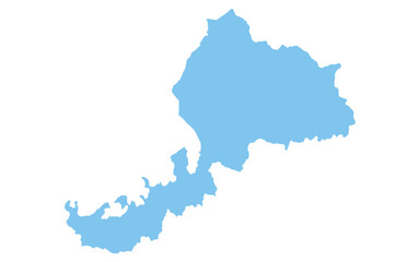 Obraz premium リアルな福井県の地図、日本の地方