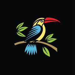 Obraz premium Nice Vibrant bird vector illustration