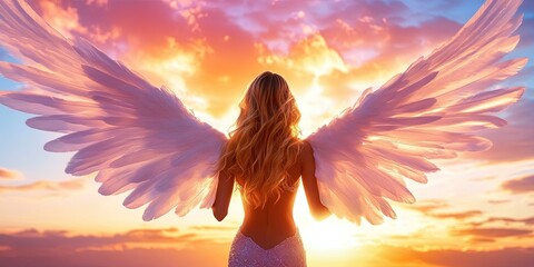 Beautiful female angel woman