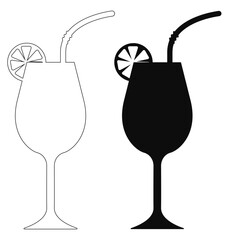 Refreshing Glasses of Vibrant Juices Vector illustration