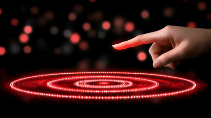 Obraz premium A businessman touches a rocket launch to increase investment.