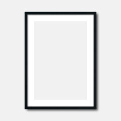 Vertical Black frame with white mat