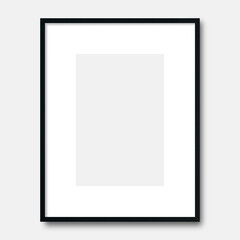 Vertical frame mockup, Black color frame mockup