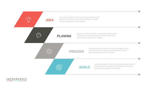 infographic design with 4 options or steps. Infographics for business concept. Can be used for presentations workflow layout, banner, process, diagram, flow chart, info graph, annual report.