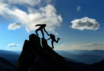A duo of mountain climbers who climbed the peaks together and their success