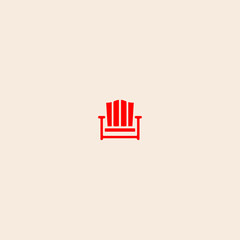 Furniture Chair icon flat vector design. 03