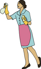 Cleaning Service Charaters