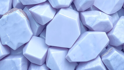Texture of glossy pale violet crystal minerals. Sharped shiny smooth marble stones	