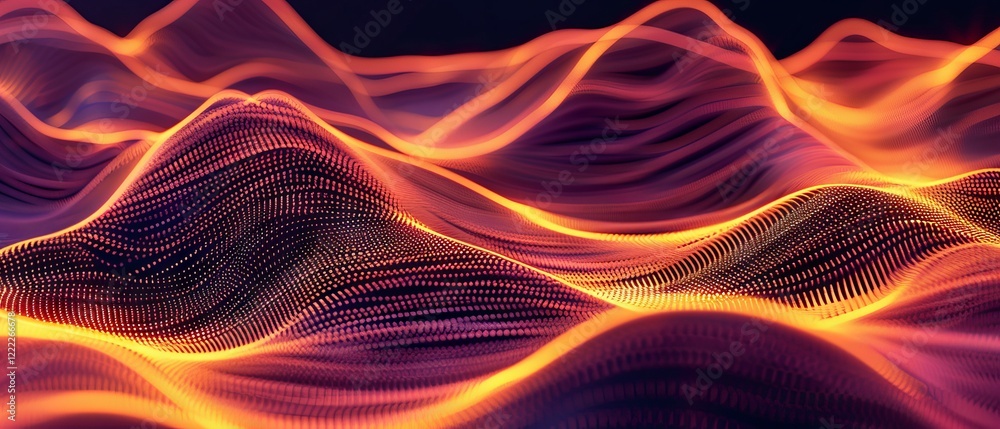 Poster colorful abstract wavy lines background featuring flowing curves, dynamic patterns, and vibrant colo