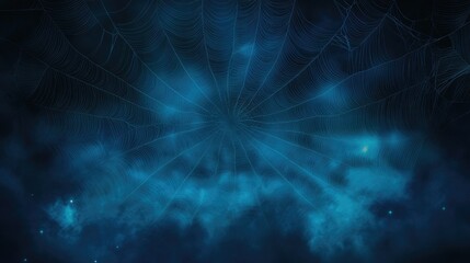 Starry Night Sky with Twinkling Stars and Dark Blue Clouds Creating a Mystical Atmosphere