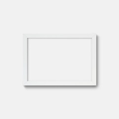 Horizontal blank white frame, Frame mockup