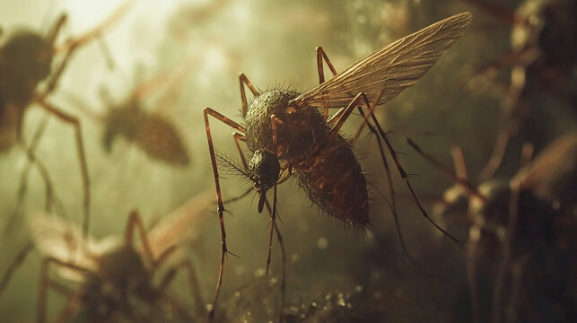 Dengue Virus Outbreak as a mosquito-borne illness or breakbone fever or a viral infection caused by an mosquitoes resulting in West Nile Virus Zika or malaria