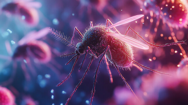 Dengue Virus Outbreak as a mosquito-borne illness or breakbone fever or a viral infection caused by an mosquitoes resulting in West Nile Virus Zika or malaria