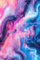 Mesmerizing Pastel Hydrodip Marble Texture Pattern in Vibrant Colorful Digital Art Composition