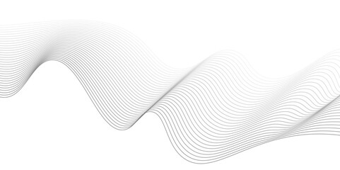 Abstract black wave lines pattern on white background.Abstract wave blend lines on transparent background.,black wave lines on white background. Vector Illustration,