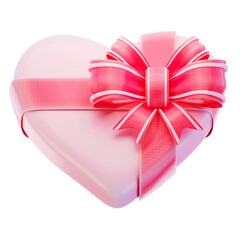 Valentine, love gift box, 3d render icon