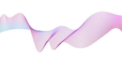 Abstract pink wave line in vector business texture.Abstract soft wave lines dynamic flowing pink light isolated background,graphic element isolated on white background,