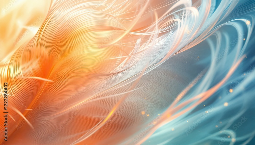 Poster abstract waves of light and color creating dynamic motion and energy