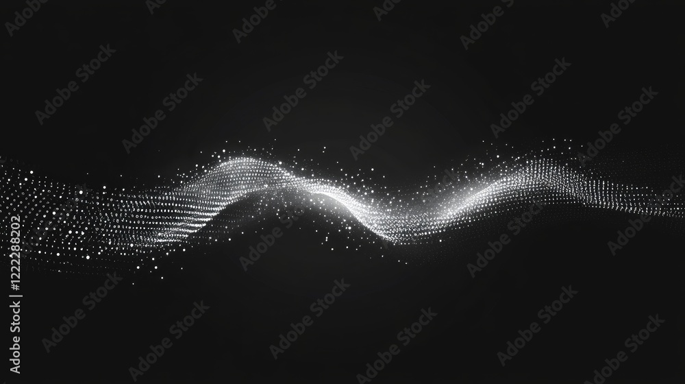 Poster a minimalist representation of binary code glowing against a black background.