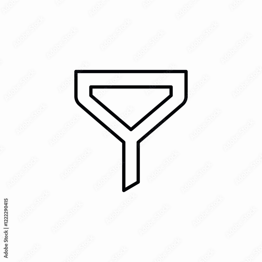 Poster filter funnel sort icon vector sign